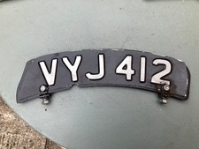 Vintage collectable  double sided front number plate with mounting brackets
