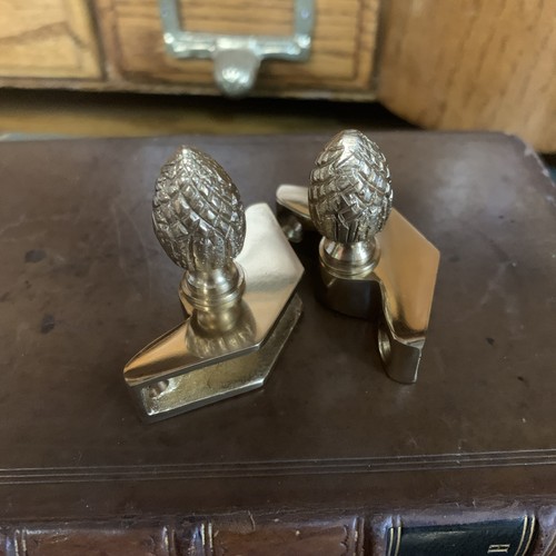 Pair polished brass stair rod - pair,