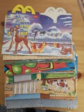 BUNDLE OF 19 MCDONALDS UK HAPPY MEAL BOXES SET 1. MOSTLY 80'S / 90'S (BOX U)
