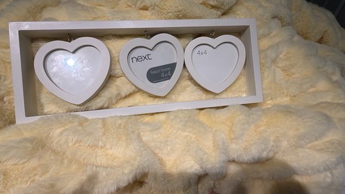 Next white heart hanging - white,