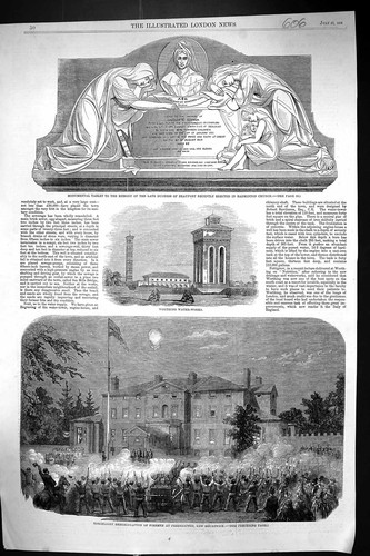 Old 1858 firemen demonstration - old,
