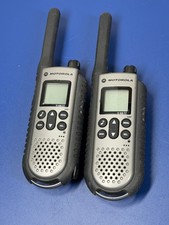 Motorola TLKR T7 Walkie Talkie Pair Two-Way Radio Black Portable Communication D