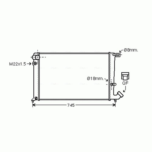Radiator for peugeot - radiator, 1.9