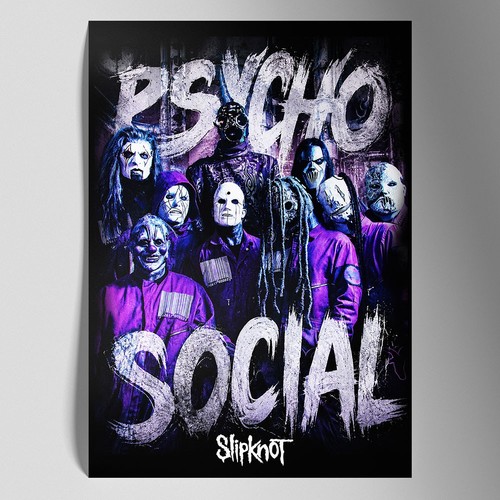 Slipknot psychosocial poster - slipknot,