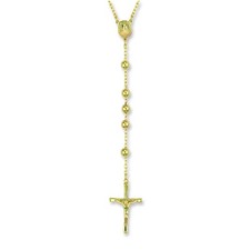9ct Gold Rosary Beads  28 inch