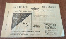Motor Car Fuel Ration Book 1501-2200CC  Complete Unused