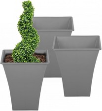 3 x Grey Large Plant Pots