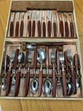 Canteen Of Vintage Glosswood Cutlery