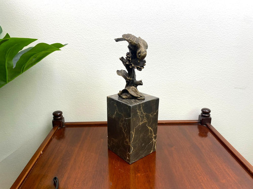 Bronze sculpture art deco - bronze, bird