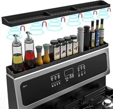 30" Magnetic Stove Top Shelf Spice Rack Storage, Silicone Top Heat Material