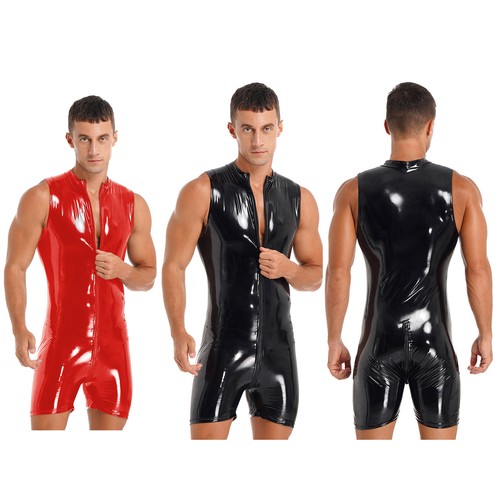 Mens wet look pvc - mens,