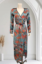 ZARA Satin Asian Motif Kimono