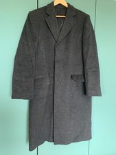 Mens Original Crombie Coat - 100% Wool, Size 42 Medium / large