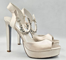 Dune London Ivory Satin Heels