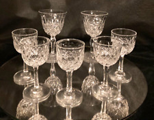Webb Thomas Crystal Normandy Sherry glasses set of 5 Cordial , 2 sherry
