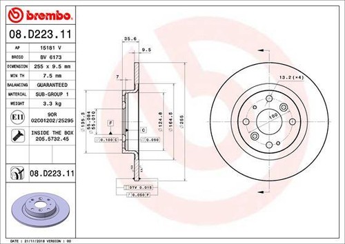 New brake disc for - brake,