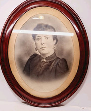 Antique Large Oval Mahogany