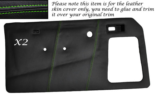 Green stitch front door - 2x,