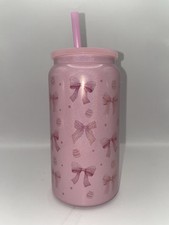 16oz Pink Shimmer Can Tumbler