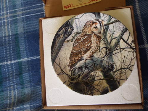 Danbury mint tawney owl - "tawney, owl"