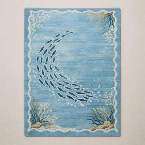 Hand tufted blue - ocean, area