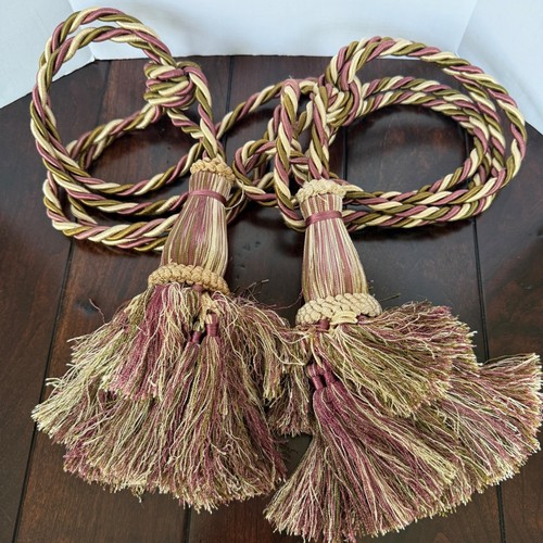 Vintage large tassel curtain - tassel,
