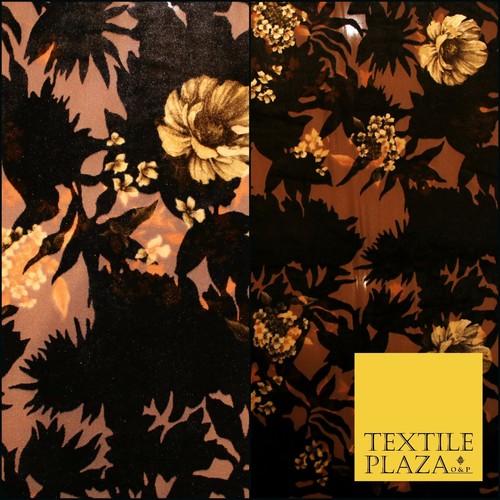 Dark navy blue brown floral - navy,
