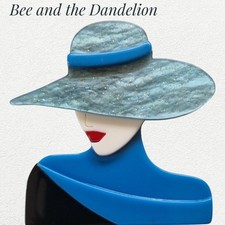 Blue  Dressed Stylish Lady Modern Layered Acrylic 2D Brooch