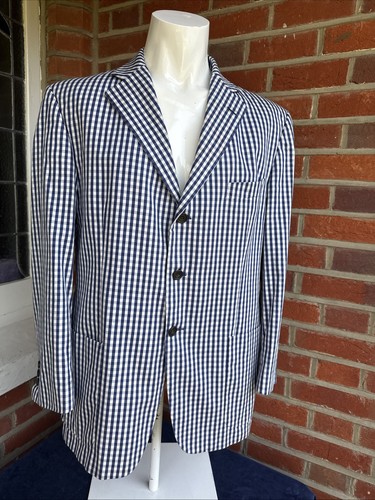 Daks gingham check blazer - gingham,