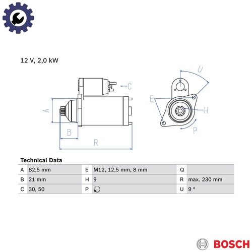 Starter 986 018 940 - 0, vw