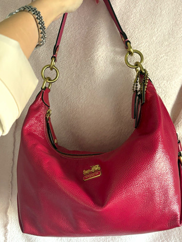Coach pink patent leather hobo - coach,