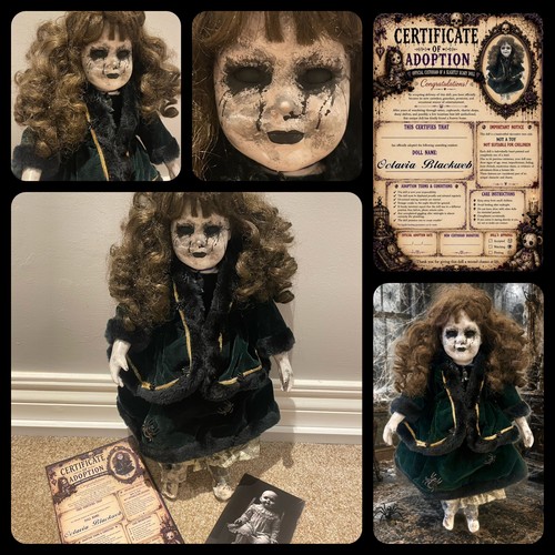 Horror porcelain doll - porcelain,
