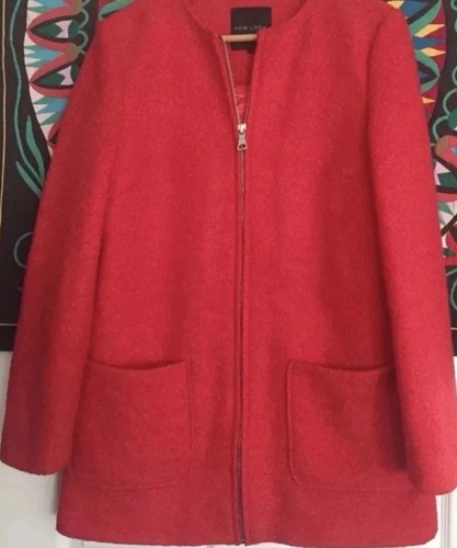 New look red boucle - new,