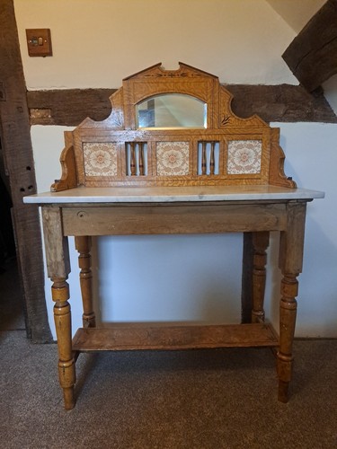 Antique painted washstand - antique,