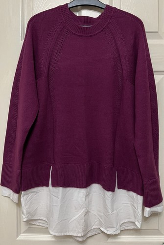 Next purple crewneck mock - crewneck,
