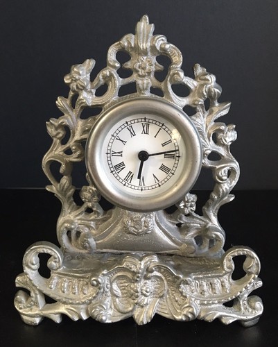 Spelter pewter ornate desk - spelter,