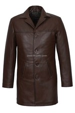 Mens Real Leather Blazer Tan