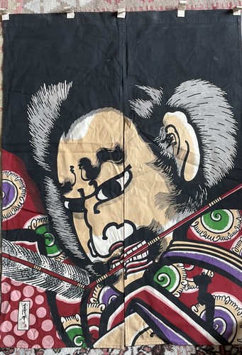 Japanese samurai noren curtain - samurai,