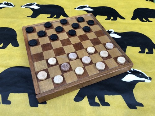 Handmade draughts checkers set - checkers,