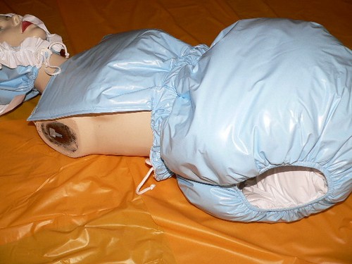Pvc diaper pants with - pants, bib