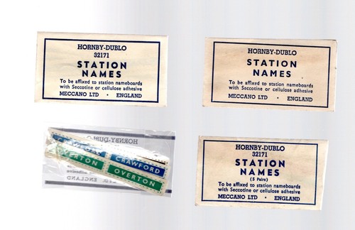 Hornby dublo packets of - dublo,