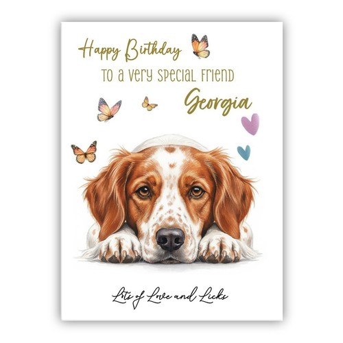 Brittany spaniel personalised - spaniel,