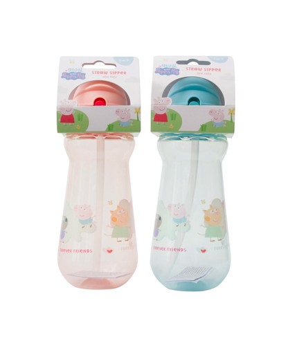 Peppa pig plastic straw - pig,