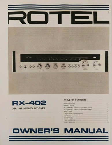 Rotel 402 fm stereo - rotel, am
