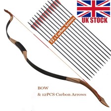 Archery Recurve Bow Traditional Mongolian Hunting Horse Bow 30-50lb Carbon Arrow