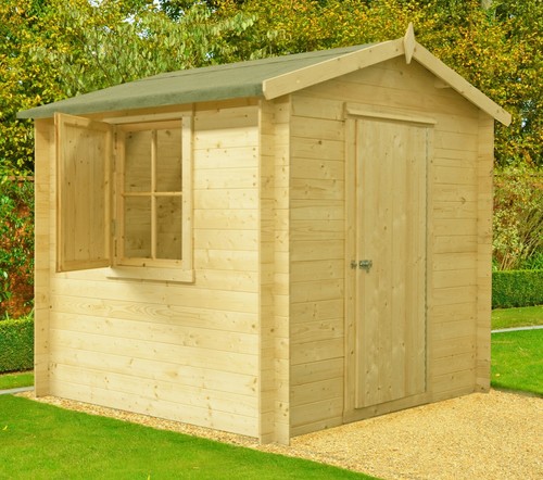 7x7 garden log cabin - log, office