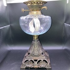 Vintage Clear Glass Oil Lamp