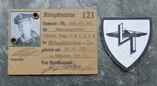 WW2 German U-boat document and