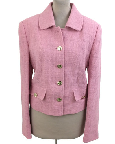 Women tweed jacket - m&s, pink