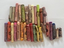Bundle 30 x ArtistsSoft Pastels Vintage Used Quality Sennelier Rowney 